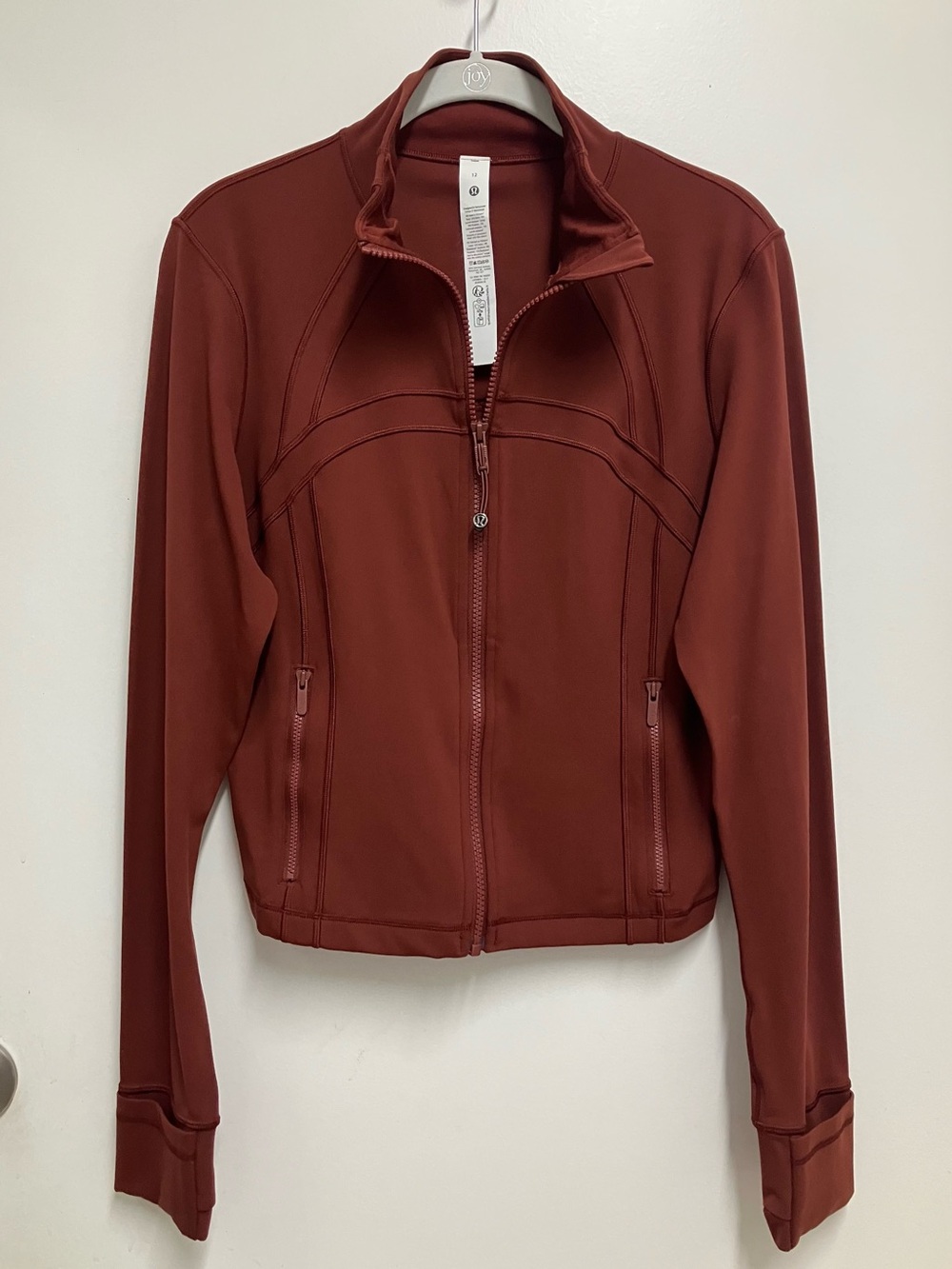 Lululemon Define Cropped Jacket Nulu color ROCKWOOD size 12